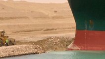 Container ship grounded in Egypt's Suez Canal