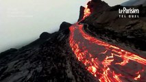 Eruption du Fagradalsfjall : les images spectaculaires d'un drone volant au dessus de la lave