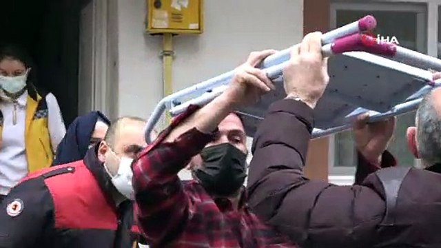 Samsun'da bir vatandaşın kafasına demir merdiven saplandı