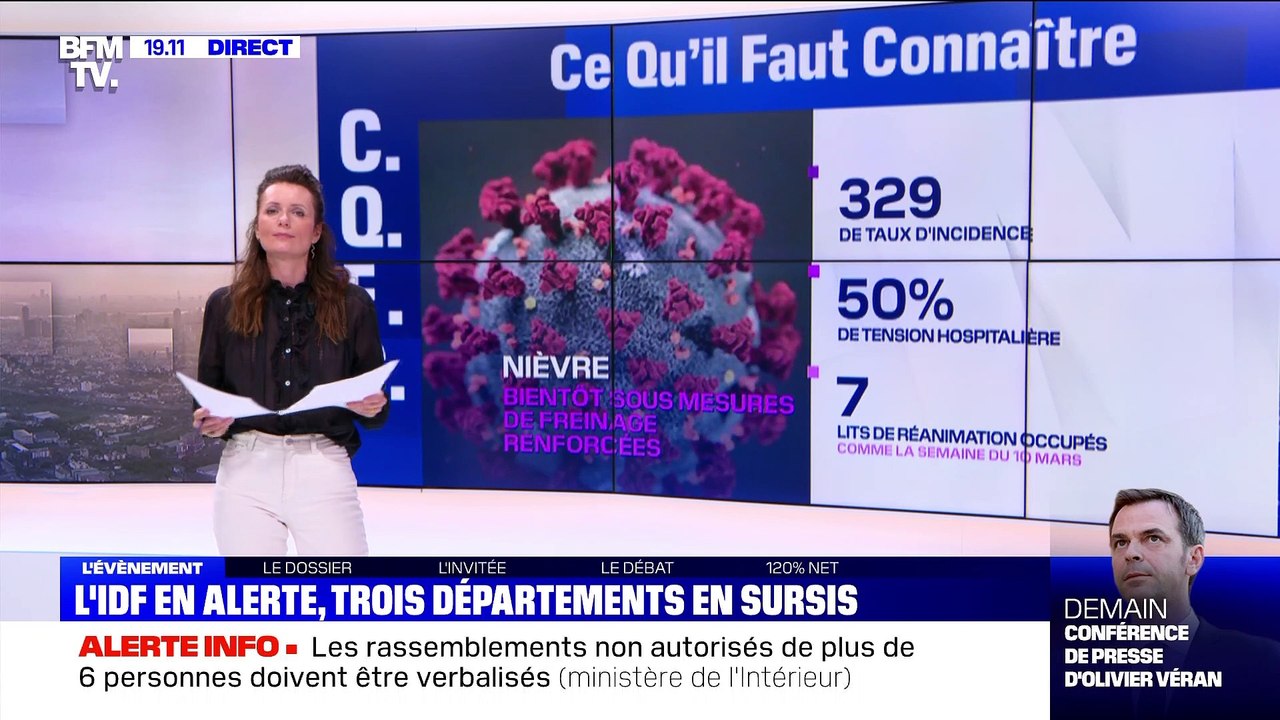 Covid: l'IDF en alerte, trois départements en sursis - 24/03