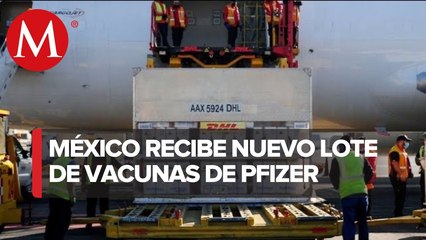 Llega a AICM lote con más de 170 mil dosis de vacuna anticovid de Pfizer