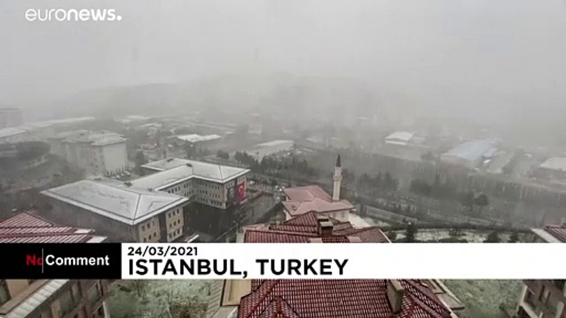 ⁣Необычная весна: в Стамбуле и Анкаре выпал снег