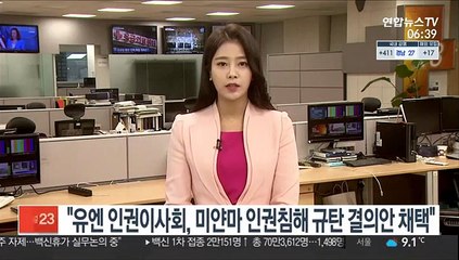 "유엔 인권이사회, 미얀마 인권침해 규탄 결의안 채택"
