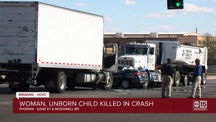 Woman, unborn child killed in Phoenix crash