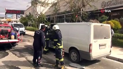 ATM Para nakil aracı hareket halindeyken yandı