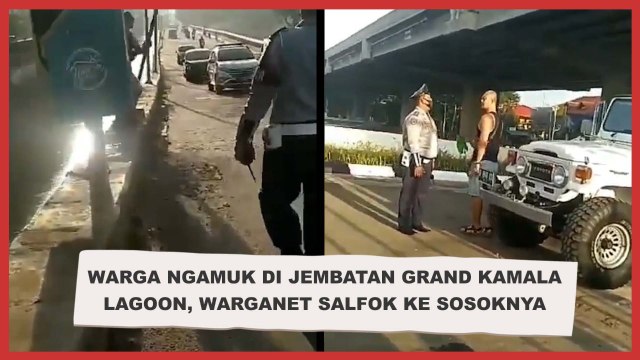 Pria Ngamuk Rusak Rambu Lalu Lintas, Warganet Justru Salfok ke Sosoknya