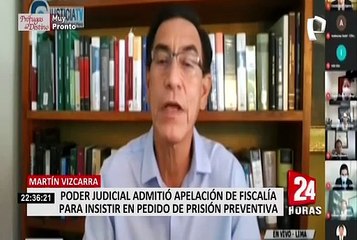 Martín Vizcarra: PJ admitió apelación de fiscalía para insistir en pedido de prisión preventiva