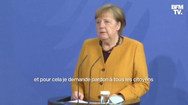 Restrictions à Pâques: Angela Merkel reconnaît une erreur et demande pardon