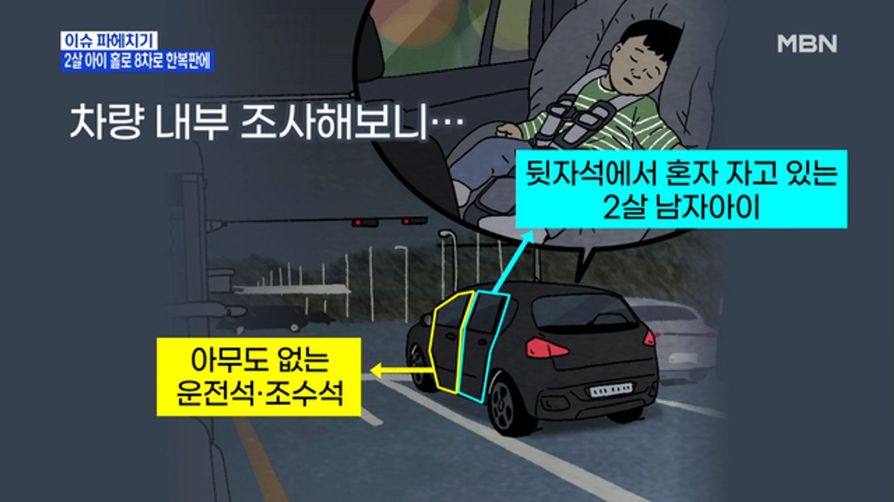 MBN 뉴스파이터-2살 아이 홀로 8차로 한복판에…운전자 엄마는 만취 상태