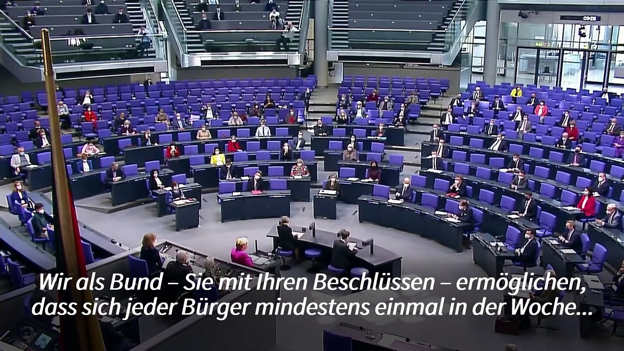 Merkel: Bürger sollen sich regelmäßig auf Corona testen lassen