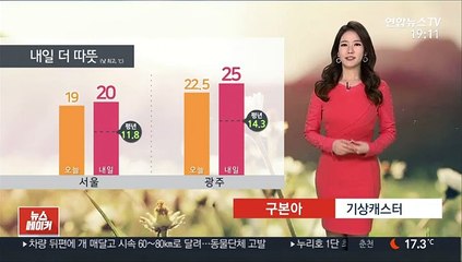 [날씨] 내일 더 따뜻…아침 짙은 안개, 내륙 서리