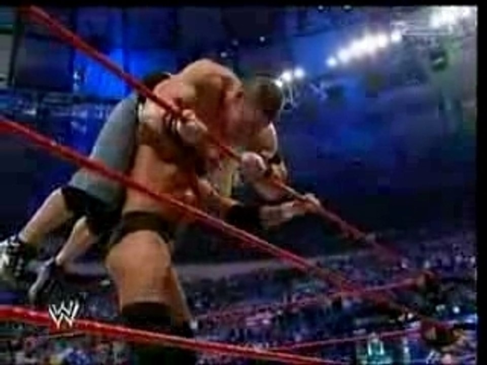 2008 Royal Rumble Match end HHH vs Cena