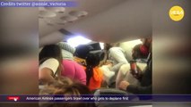 American Airlines passengers brawl over who gets to deplane first