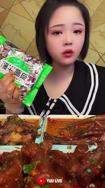 CHINESE FOOD MUKBANG EATING SHOW 소뼈 소힘줄 돼지꼬리 중국먹방 中国 モッパン 咀嚼音 肥肉声控吃播 Bovine bone，beef tendon