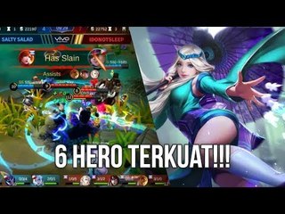 Скачать видео: 6 HERO TERKUAT MOBILE LEGENDS DARI MASING-MASING ROLE + GIVEAWAY DIAMOND LAGI!