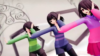 【MMD ll Glitchtale】ECHO [ Frisk ♥ Betty ♥ Chara ]