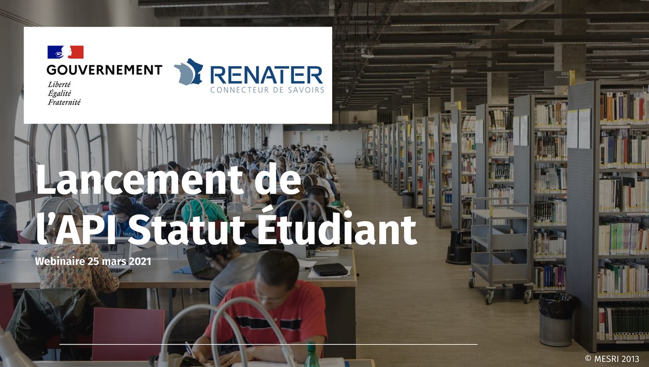 Lancement de l'API Statut Etudiant : simplifier les démarches des usagers via les API