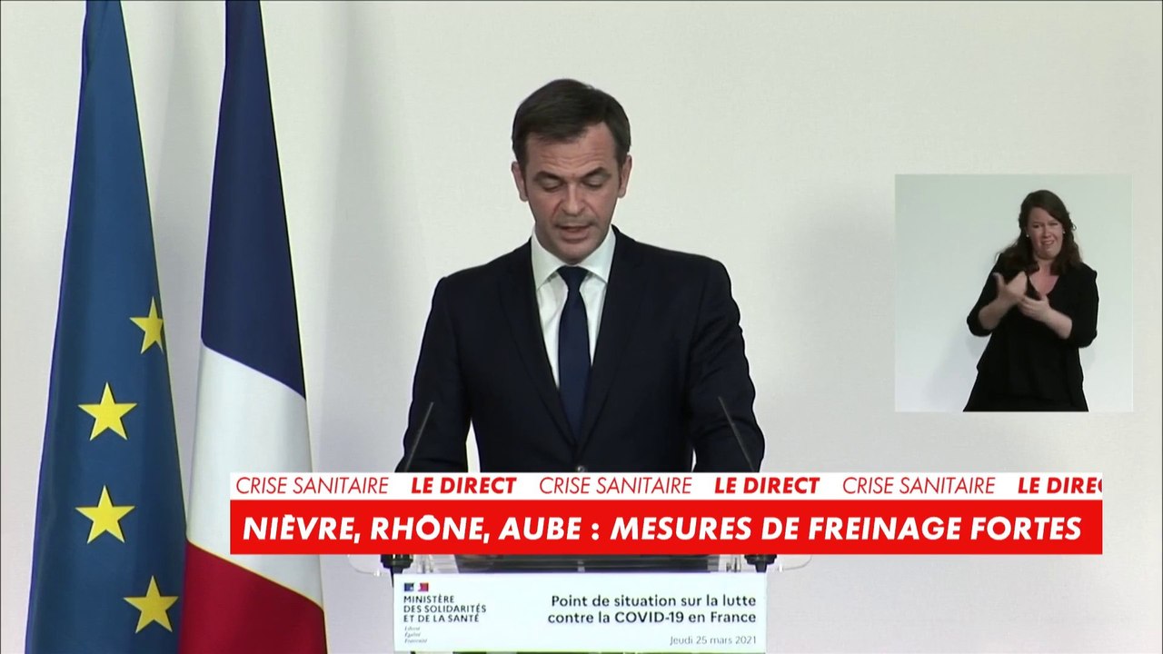 Olivier Véran annonce une amplification des mesures de protection dans l'Aube, le Rhône et la Nièvre