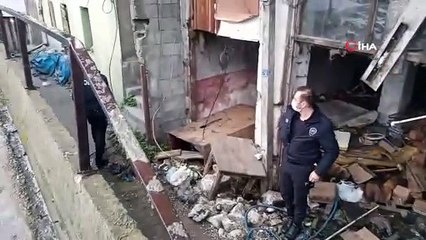Apartmanın deposundan çalınan demir kapı ekipleri harekete geçirdi
