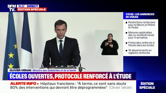 Hôpitaux franciliens: À terme, sans doute 80% des activités devraient être déprogrammées , selon Olivier Véran