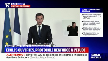 Olivier Véran appelle "les étudiants en santé et les professionnels de santé jeunes retraités à prêter main forte pour la vaccination