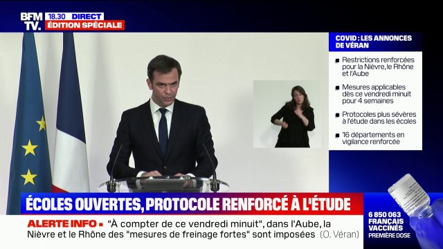 Olivier Véran sur les vaccins restants en fin de journée: Ne jamais jeter de dose, c'est la règle de base