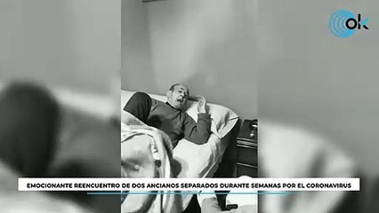 Emocionante reencuentro de dos ancianos separados durante semanas por el coronavirus