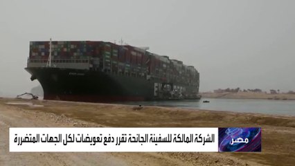 صور للسفن المكدسة انتظاراً لتعويم الناقلة الجانحة بقناة السويس