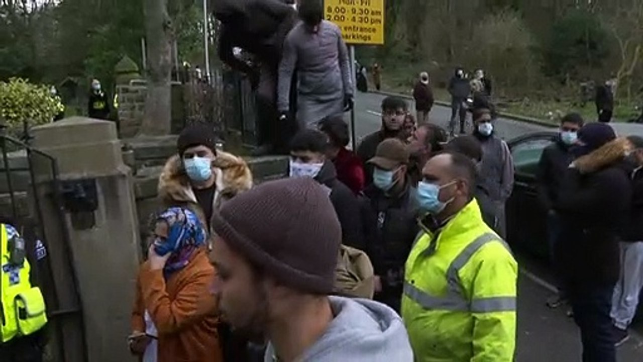Protest outside school after 'offensive' cartoons shown