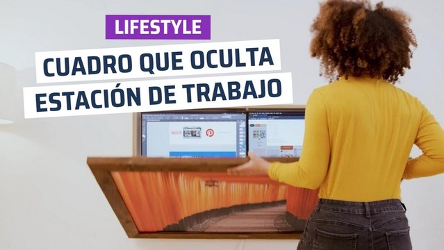 [CH] Cuadro que esconde estación de teletrabajo