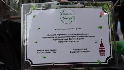 Beyoğlu'nda bin 822 bebek için bin 822 fidan toprakla buluştu