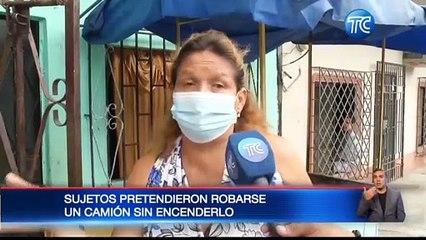 Sujetos trataron de robarse un camión sin encederlo
