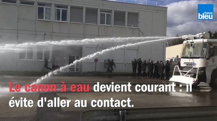 L'exercice grandeur nature des CRS et policiers bretons à Rennes (Ille-et-Vilaine)