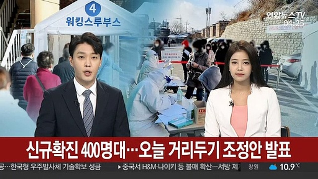 400명대 중후반 예상…오늘 거리두기 조정안 발표