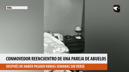 El conmovedor reencuentro de una pareja de abuelos