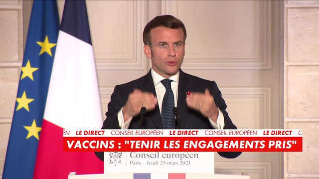 Emmanuel Macron : «Des doses qui risquaient d'être détournées depuis leurs sites de production européens ont été identifiées»