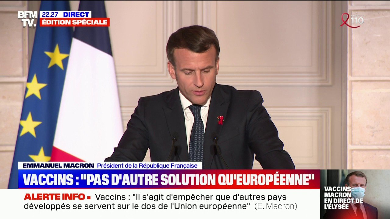 Emmanuel Macron veut offrir "à tous les Françaises et les Français adultes qui le souhaitent la possibilité d'être vaccinés d'ici à la fin de l'été"