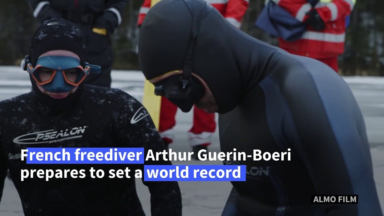 France's Arthur Guerin-Boeri sets world record swimming under ice