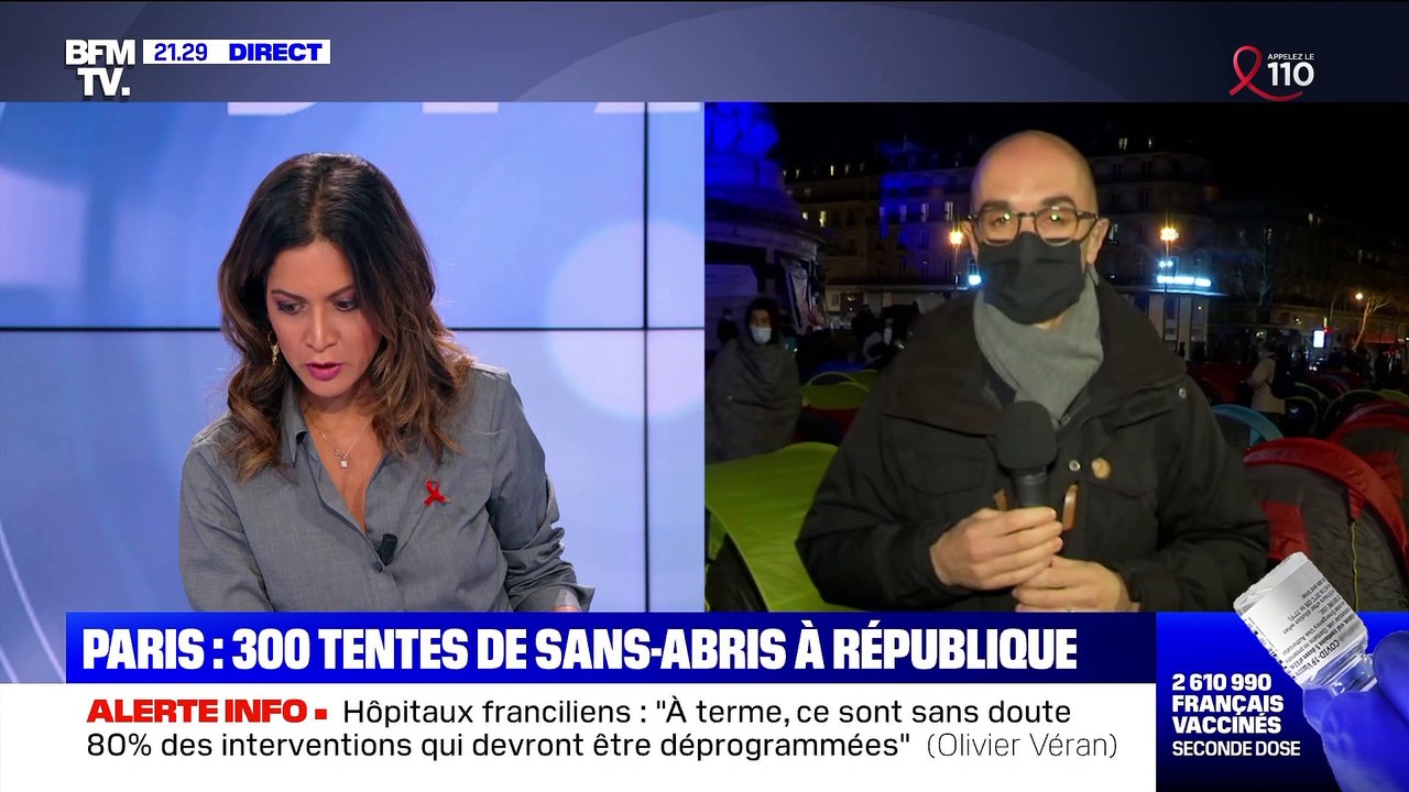 Paris: 300 tentes de sans-abris à place de la République - 25/03