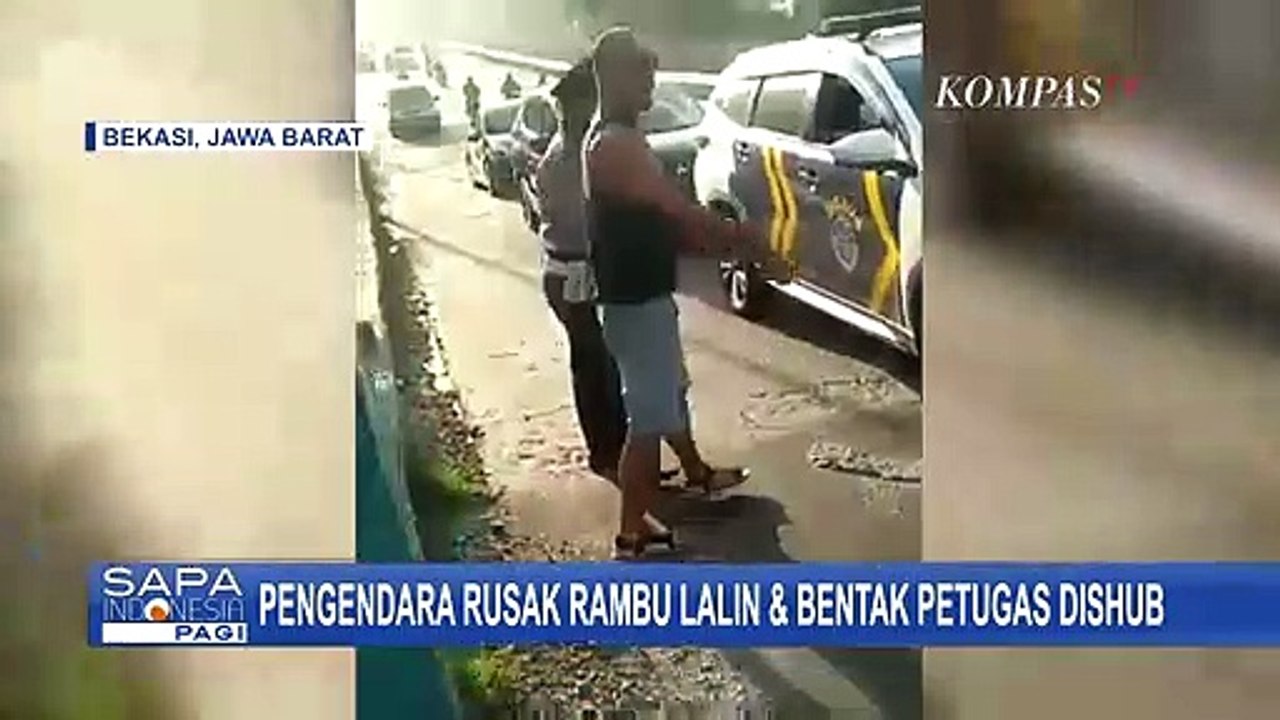 Pria Ini Rusak Rambu dan Bentak Petugas, Gara-gara Tak Tahu Ada Larangan Putar Balik