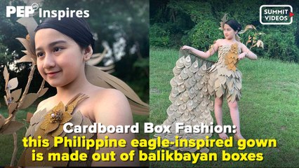 Former OFW designs daughter's dress using balikbayan boxes | PEP Inspires