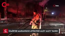 İzmir'de marangoz atölyesi alev alev yandı
