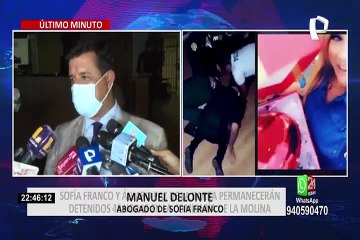 Alcalde de La Molina y Sofía Franco permanecerán detenidos 48 horas en la comisaría