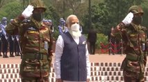 PM Modi visits National Martyrs' Memorial in Dhaka