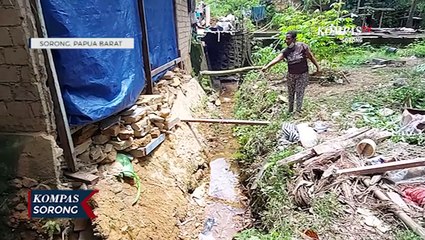 Akibat Proyek Drainase, Rumah Warga Nyaris Ambruk