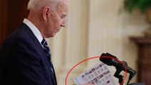 Joe Biden'ın Türkiye ile ilgili açıklamalarda bulunduğu basın toplantısına önündeki liste damga vurdu