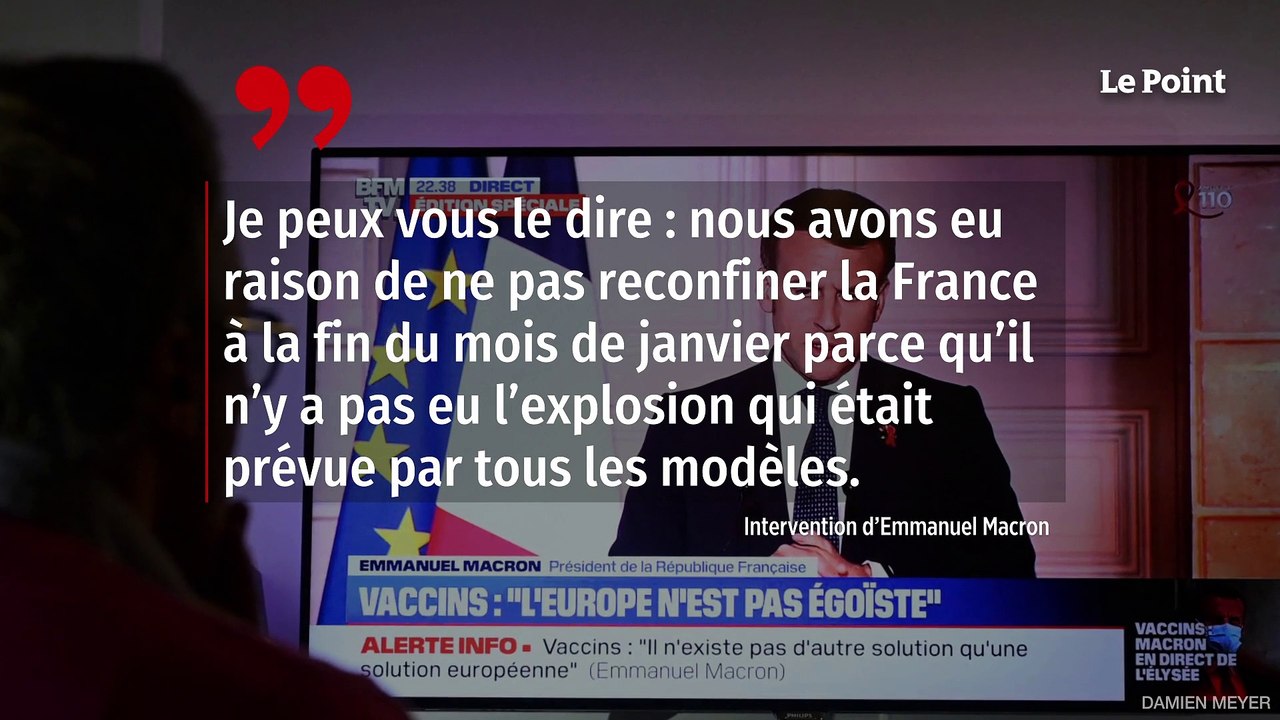 Covid-19 : « Nous avons eu raison de ne pas reconfiner » fin janvier, assure Macron