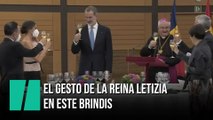 El gesto de la reina Letizia en este brindis