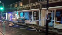 Shop front collapses in Lancing