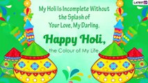 Holi 2021 Romantic Messages in English: Spread Joy With Colourful Images & Wishes With Your Partner